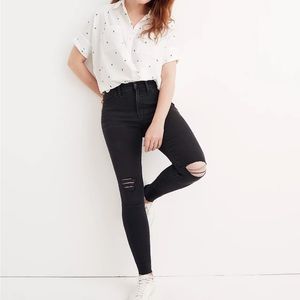 Madewell Skinny Jeans in Black Sea